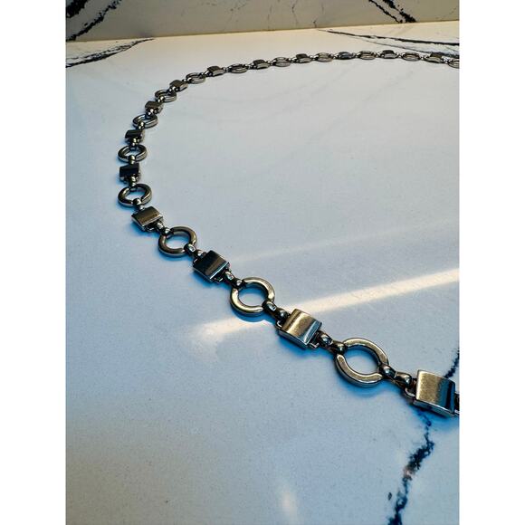 Fossil Silver Chain Link Belt Adjustable Toggle Waist Belt main image 4